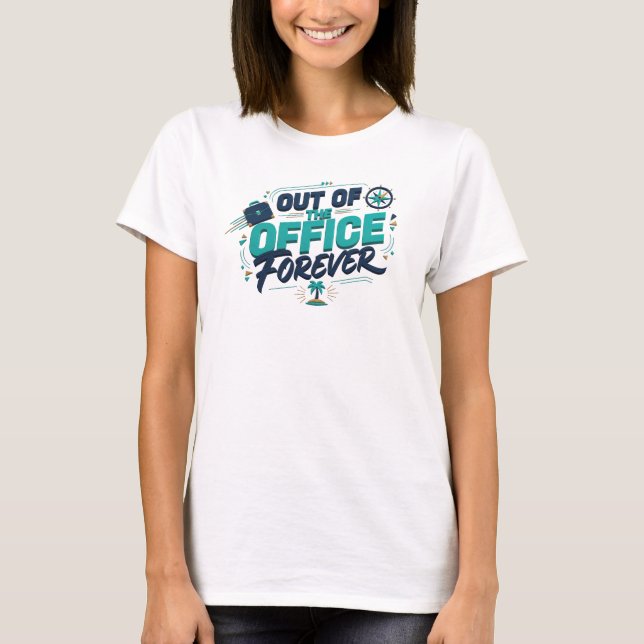 Elegant turkos UTFYRANDE Statement Design T Shirt (Framsida)