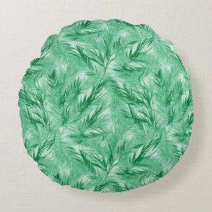 Elegant Turquis Handflatan Löv Round Pillow Rund Kudde