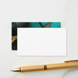 Elegant Turquise och Guld Agate Bröllop Tilläggskort