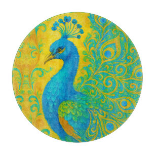 Elegant Turquise Peacock Bird Decorative