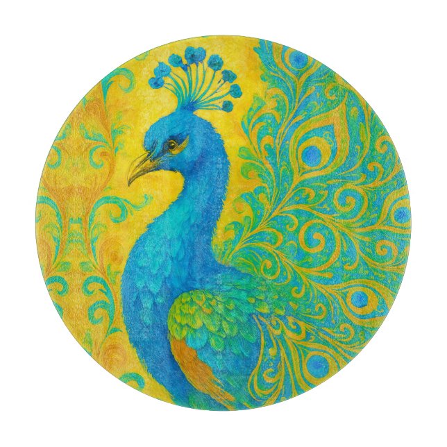 Elegant Turquise Peacock Bird Decorative (Framsidan)