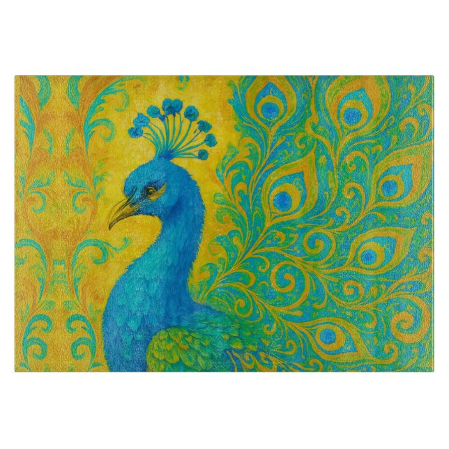Elegant Turquise Peacock Bird Decorative (Framsidan)