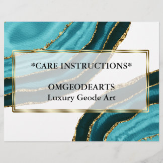 Elegant Turquota Agate Branding Business Reklamblad