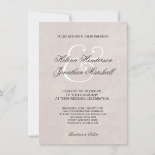 Elegant Tuscan Damask bröllopsinbjudan Inbjudningar