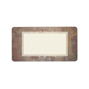 Elegant Tuscan damast Adressetikett