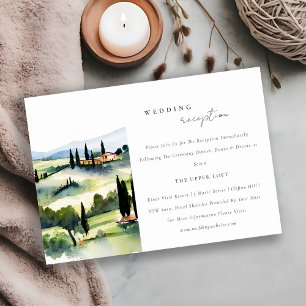 Elegant Tuscany Italien liggande bröllopsmottagnin Tilläggskort