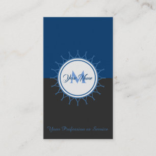Elegant två färg monogram och yrke! visitkort