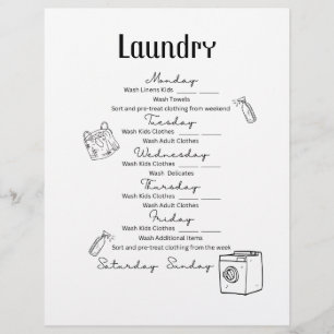 Elegant Tvätt Poster Reklamblad