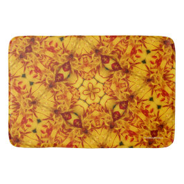 Elegant Two-Tone Red Guld Monsella Tulip Badrumsmatta