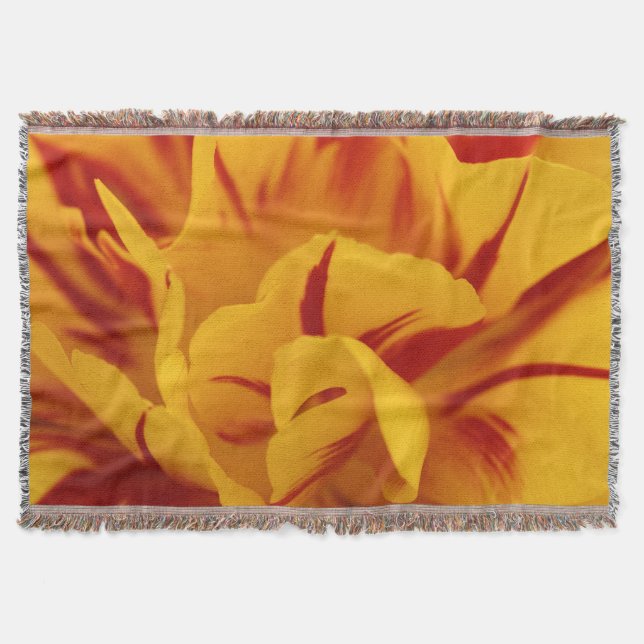 Elegant Two-Tone Red Guld Monsella Tulip Filt (Framsidan)
