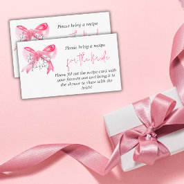 Elegant Tying Knot Rosa Bow Möhippa Recipe Tilläggskort