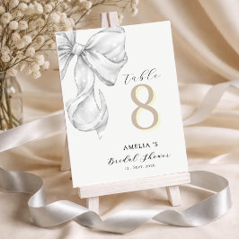 Elegant, tying the knot bridal showePlato de papel Bordsnummer