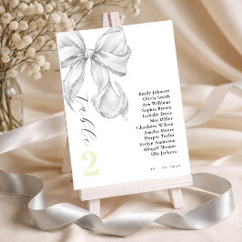 Elegant, tying the knot bridal shower white bow. bordsnummer