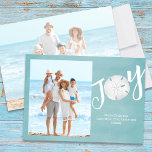 Elegant Typografi Anpassningsbar Joy Turcos Beach Julkort<br><div class="desc">Den här designen har ett typografiskt helgdag med ett anpassningsbar fotohälsningskort,  med en traditionell elegant för stranden,  botaniska vattenfärgsköldpaddor,  ett personlig z jul-fotokort för Julafton,  ett minimalistiskt minimalt havsytkort,  med ett unikt sjöliv kalligrafi-digitalt,  hälsningskort för god jul,  jaktkort för tropiska öar vid kusten,  anpassningsbar för bild-julkort</div>
