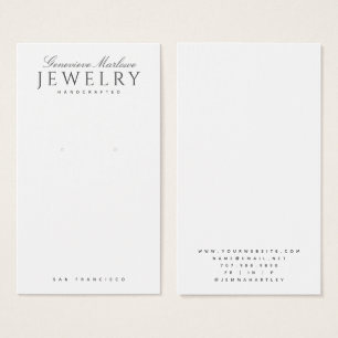 Elegant Typografi Ararring Jewelry Visitkort