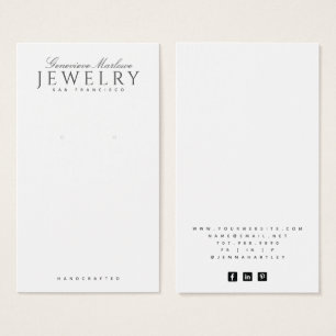 Elegant Typografi Ararring Jewelry Visitkort