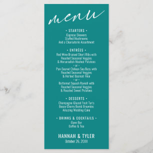 Elegant - typografi av enkel Contemporary Meny