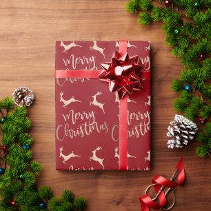 Elegant, typografi av renar från guld God jul Presentpapper