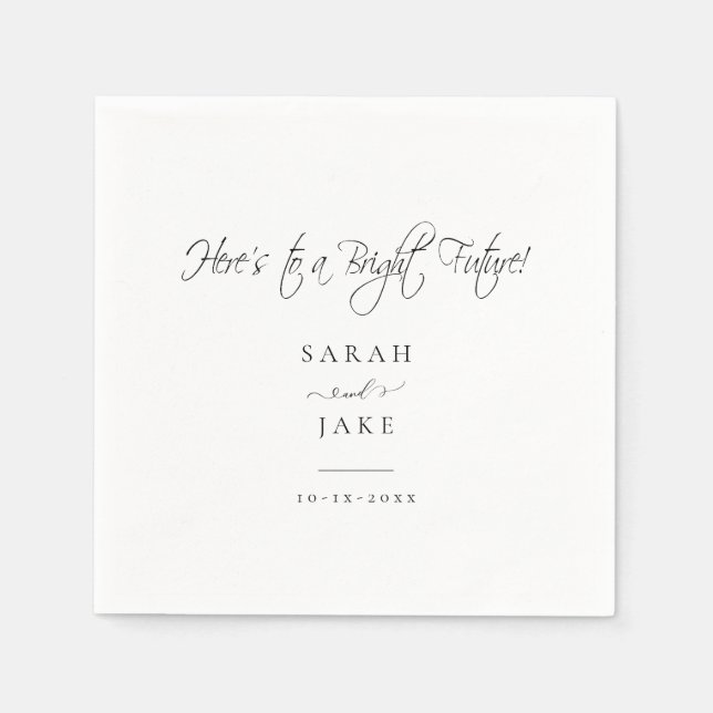 Elegant Typografi: bästa blöjor Kärlek bröllop Pappersservett (Framsidan)