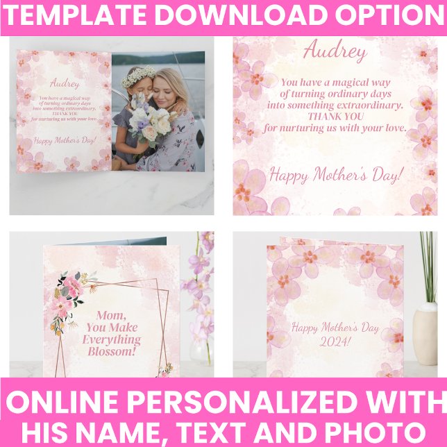 Elegant Typografi Blommigt Modern Kort (Elegant Typography Floral Modern Card
)