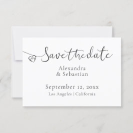 Elegant Typografi Bröllop Heart - spara datum Datumet