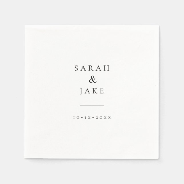 Elegant-typografi: bröllop-KLASSIC med modern chic Pappersservett (Framsidan)