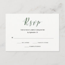 Elegant Typografi | Bröllop OSA för djupgående Grö
