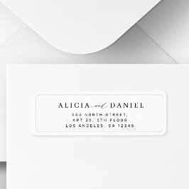 Elegant, typografi, bröllop returadress etikett
