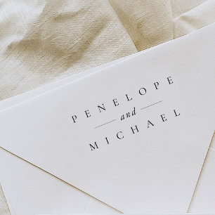 Elegant Typografi Bröllop Stämpel