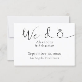 Elegant Typografi Bröllop Vi sparar datumet Spara Datumet