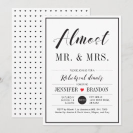 Elegant typografi Bröllopsprovs dinnerkort Inbjudningar