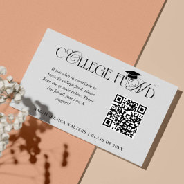 Elegant typografi Collage Fond QR KOD Examen Tilläggskort