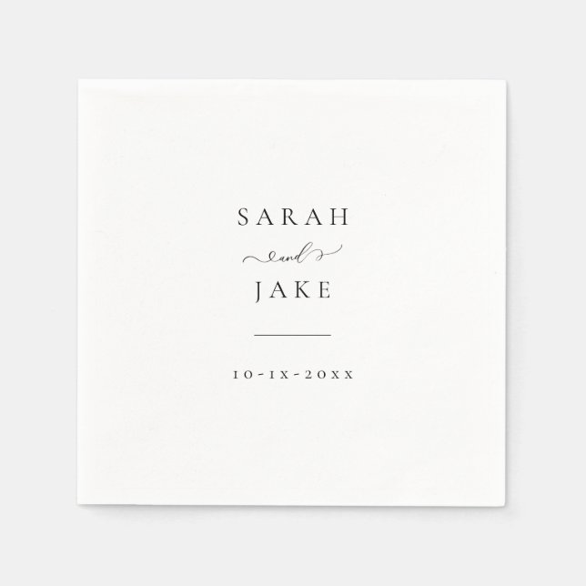 Elegant Typografi: Dagens servetter från bröllop i (Framsidan)