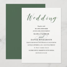 Elegant Typografi | Djup Grönt Bröllop