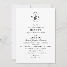 Elegant typografi et-tecken monogram bröllop