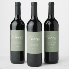 Elegant typografi för etiketter på bröllopsvin
