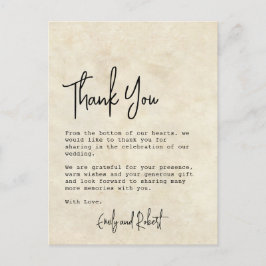 Elegant typografi för fotobok för tackkort vid brö vykort