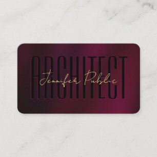 Elegant Typografi Guld textskript Luxe Architect Visitkort