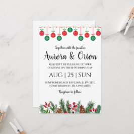 elegant typografi jul bröllopskort inbjudningar