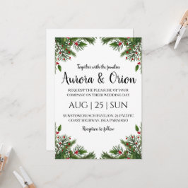elegant typografi jul bröllopskort inbjudningar