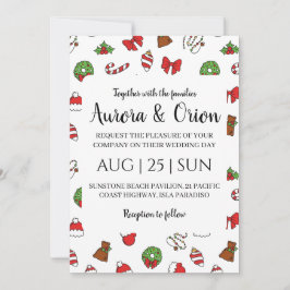 elegant typografi jul bröllopskort inbjudningar