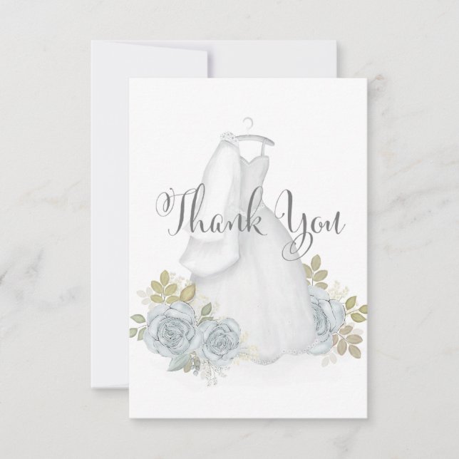 Elegant typografi kalligrafi manus bröllopsklännin tack kort (Framsida)