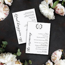 Elegant Typografi Laurel Utandning Monogram Bröllo