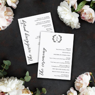 Elegant Typografi Laurel Utandning Monogram Bröllo