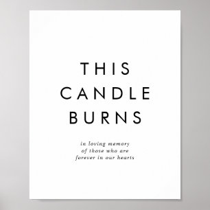 Elegant typografi Ljusstaken Brinner Bröllopsskylt Poster