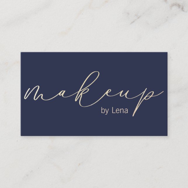 Elegant Typografi Makeup | AFFÄRSKORT Visitkort (Framsida)