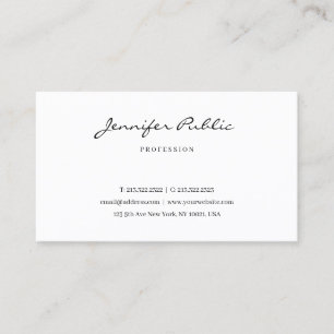Elegant typografi manus modern minimalist söt visitkort