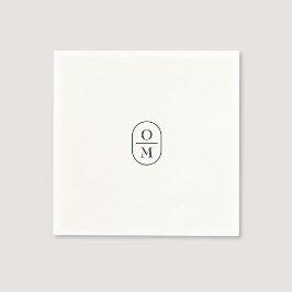 Elegant typografi minimalist monogram bröllop pappersservett
