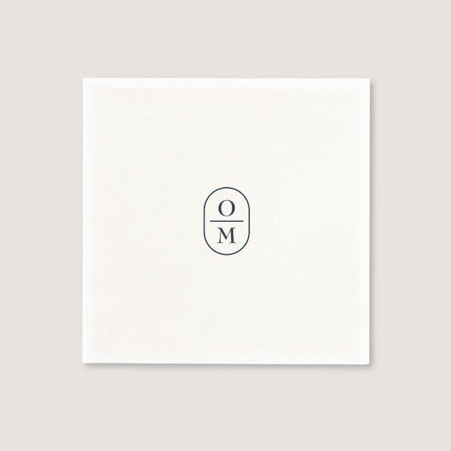 Elegant typografi minimalist monogram bröllop pappersservett (Skapare uppladdad)