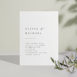 Elegant Typografi Modern Bröllop Inbjudningar